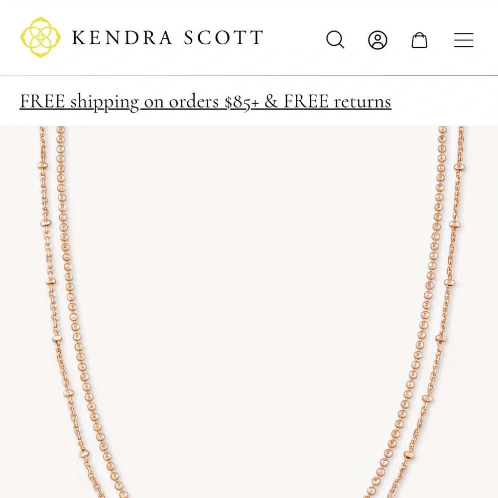 Kendra Scott Emilie Sand Drusy Rose Gold Necklace + Matching Stud Earrings Set - Picture 3 of 6